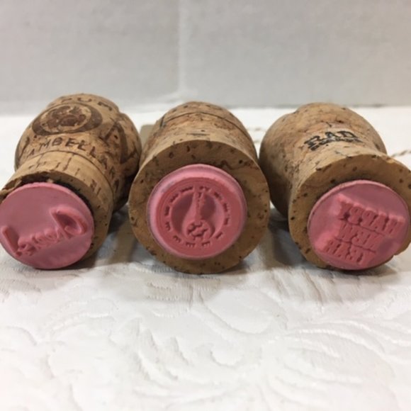Wine Cork Rubber Stamps Set of 3: Cheers!, Happy New Year, Midnite Clock 2" - Picture 3 of 5